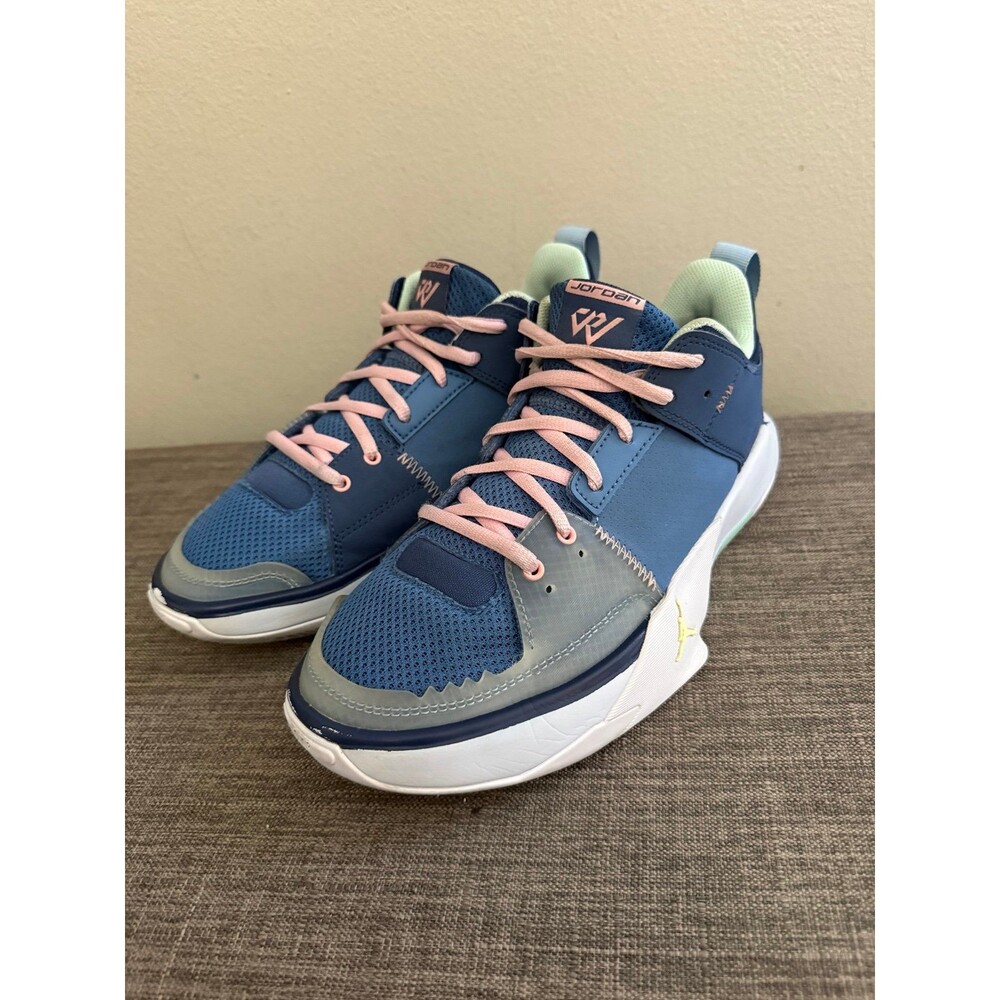 Youth Jordan One Take 5 GS Stone Blue Basketball Shoes Size 7Y Women’ 8.5 *Read*